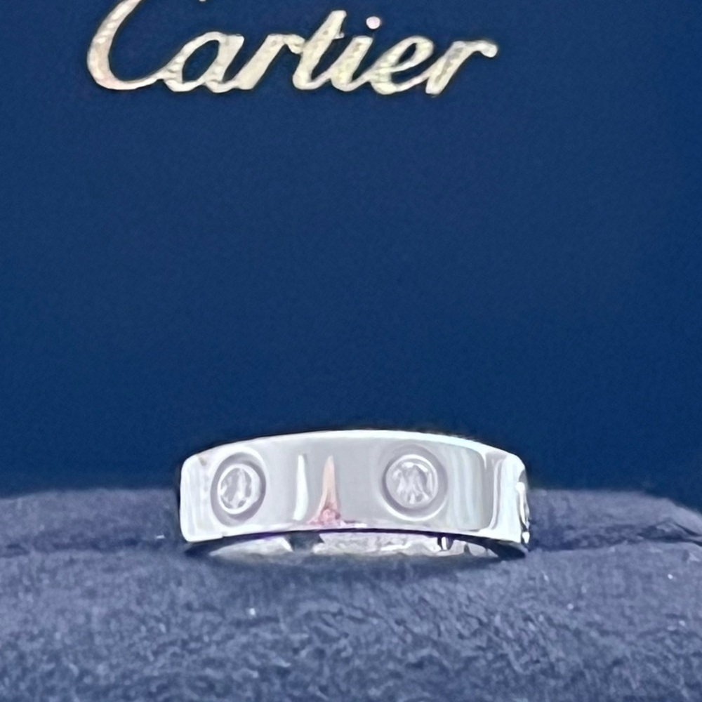 Cartier Love Band Ring in 18k White Gold